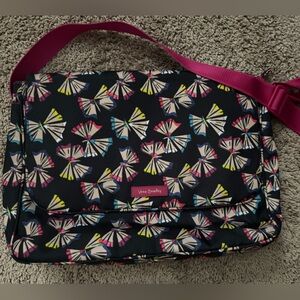 Vera Bradley Black and Pink Bow Laptop Bag